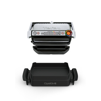 Image of Tefal OptiGrill + GC714D10 - Stainless steel - Rectangular - 600...