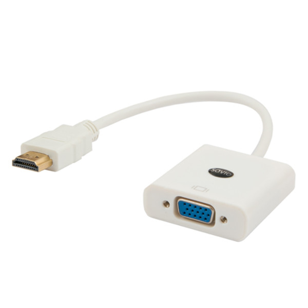 Image of Savio CL-27 video cable adapter 0.2 m VGA (D-Sub) HDMI Type A...