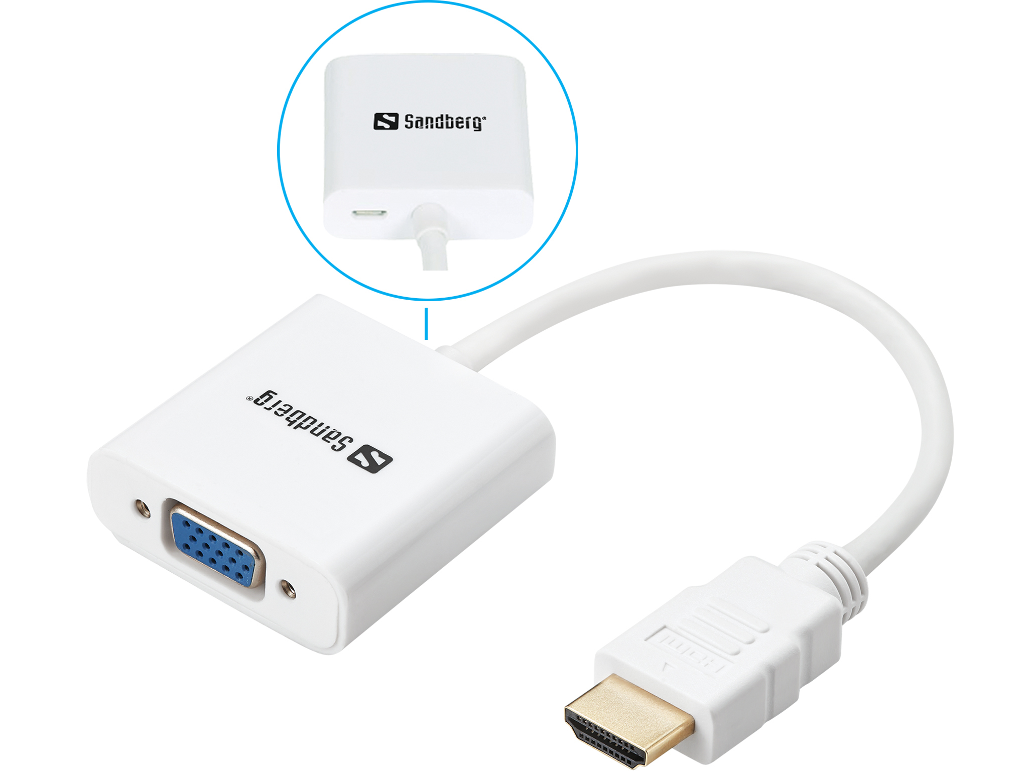 Image of Sandberg HDMI to VGA Converter