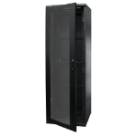Videk 12u 600w x 800d Floor Standing Cabinet c/w Inset Plastic Door Flat Packed Black