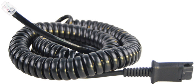 Image of eartec RJ9/4P4C QD headset bottom cable (U10PS)