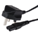 Maplin Power Lead IEC C7 Fig 8 2 pin plug to UK 3 pin plug 2m 10amp fuse