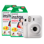 Fujifilm Instax Mini 12 Instant Camera - Clay White - Camera + 40 Shot Pack