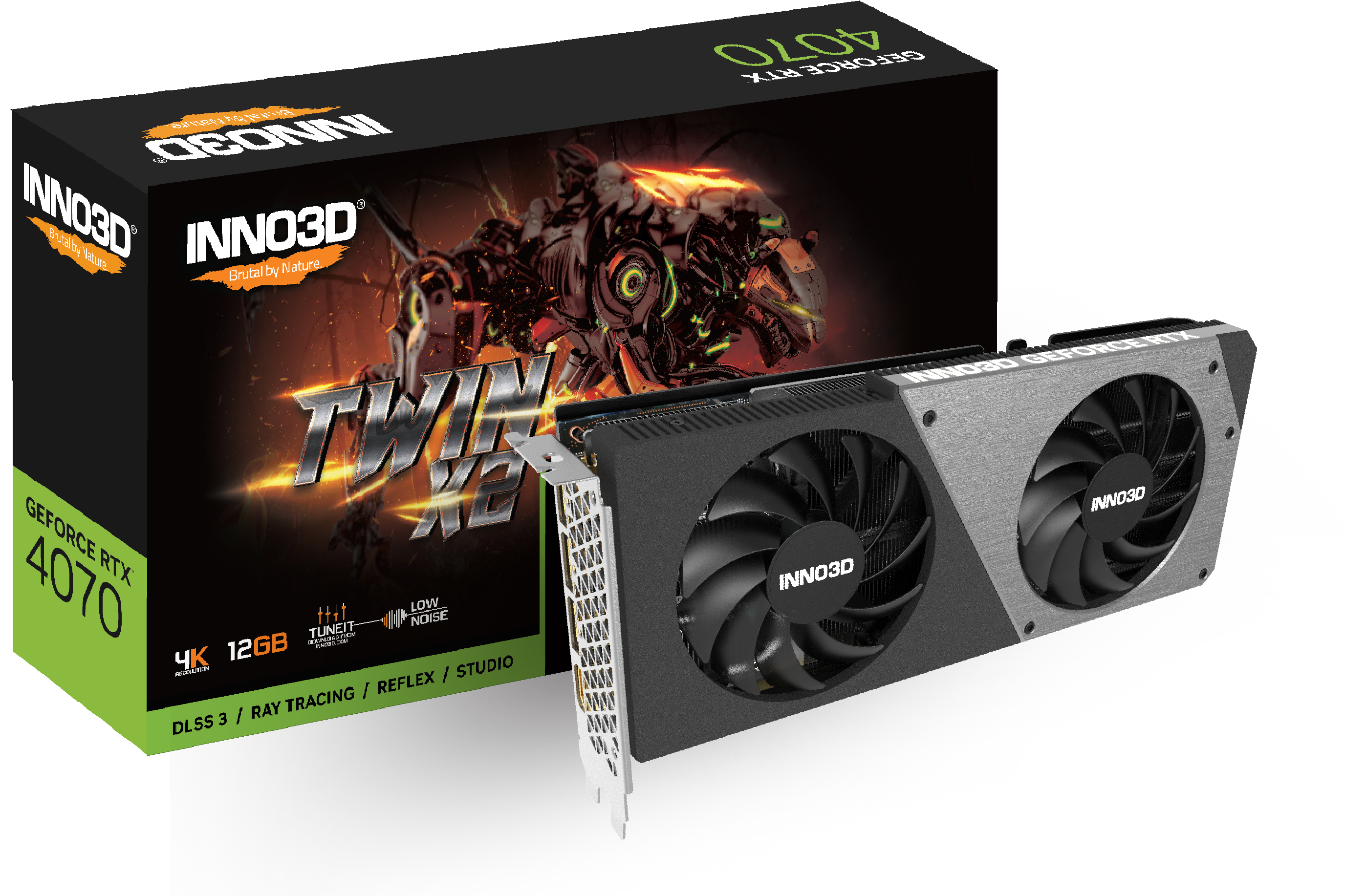 Image of Inno3D N40702-126X-185252N graphics card NVIDIA GeForce RTX 4070...