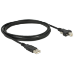 DeLOCK 2m USB 2.0 USB-kabel USB A USB B Zwart