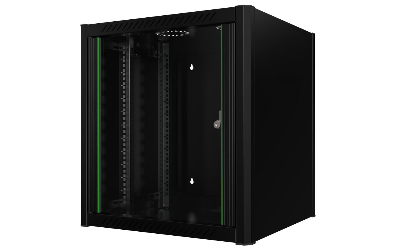Lanview Black Rwm12u56bl Rack Cabinet 12U Wall Mounted Rack