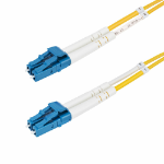 StarTech.com 5m (16.4ft) LC to LC (UPC) OS2 Single Mode Duplex Fiber Optic Cable, 9/125µm, 100G, Bend Insensitive, Low Insertion Loss, LSZH Fiber Patch Cord