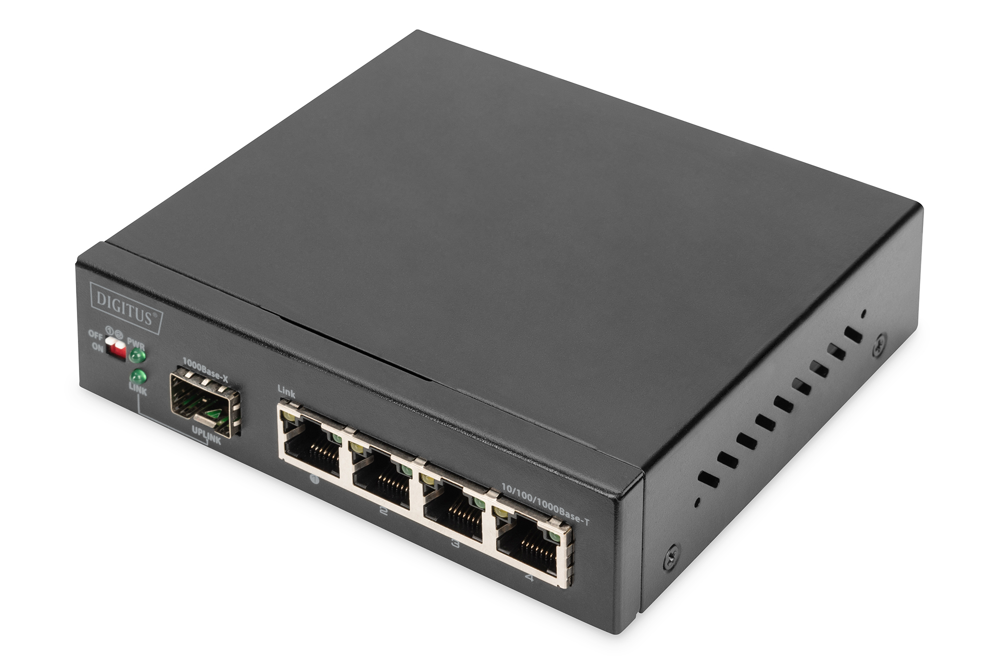 Image of Digitus 4-Port Gigabit Network Switch, 1 SFP Uplink