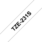 Brother TZE231S2 labelprinter-tape Zwart op wit TZe