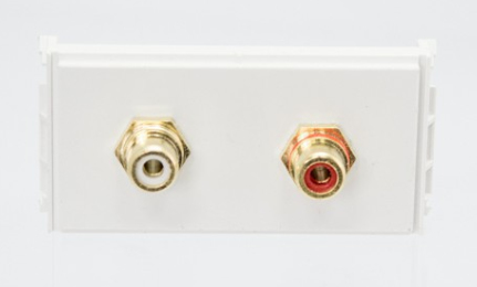 Image of Vivolink WI221285 socket-outlet 2 x RCA White