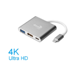 AEROCOOL Premium Multifunction USB Type-C to HDMI 4K, USB3.0 & Type-C Power Delivery Adapter