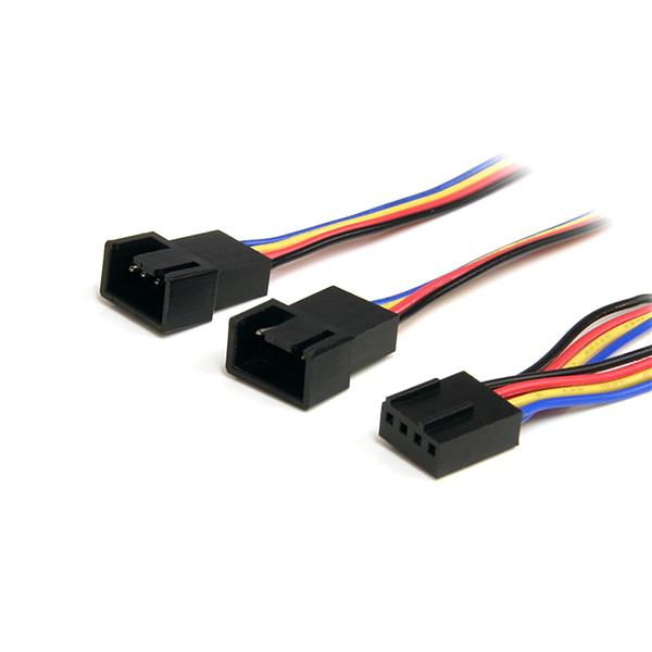 Image of StarTech.com 12in 4 Pin Fan Power Splitter Cable - F/M