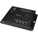 StarTech.com Industrial 8 Port Gigabit Ethernet Switch w/2 MSA SFP Slots - Hardened GbE L2 Managed Network Switch - Rugged RJ45 LAN Layer 2 Switch Din Rail Wall Mount IP-30/-40C to 75C