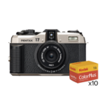 Pentax 17 Film Camera - Dark Silver - Camera + 10x 36 Exposure 35mm Film