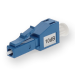 AddOn Networks 10dB Fixed LC/UPC Male to LC/UPC Female OS1 SMF Simplex Fiber Attenuator