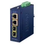 PLANET IP30 Compact size 2-Port IGTP-2205AT network media converter Blue