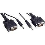 Bachmann VGA + 3.5mm M/M, 5m VGA kabel VGA (D-Sub) Zwart