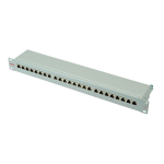 ROLINE Cat.6/Class E 19" Patch Panel, 24 Ports, STP light grey