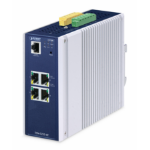 PLANET IP30 DIN-rail Industrial L2+ Managed L2+ Gigabit Ethernet (10/100/1000) Aluminium, Blue