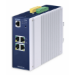 PLANET IP30 DIN-rail Industrial L2+ Managed L2+ Gigabit Ethernet (10/100/1000) Aluminium, Blue