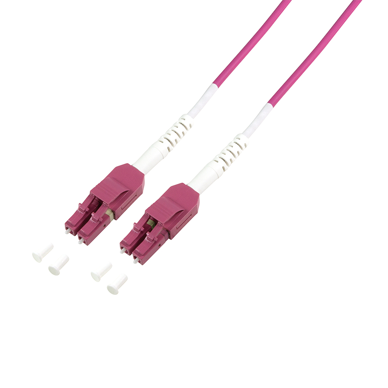Image of LogiLink FP4UB02 fibre optic cable 2 m LC OM4 Violet