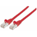 Intellinet Network Patch Cable, Cat7 Cable/Cat6A Plugs, 2m, Red, Copper, S/FTP, LSOH / LSZH, PVC, RJ45, Gold Plated Contacts, Snagless, Booted, Lifetime Warranty