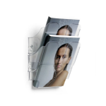 Durable FLEXIPLUS literature rack 2 shelves Transparent