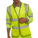 BEESWIFT Hi Viz Waistcoat Zip Fastened Saturn Yellow L