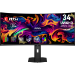 MSI MAG 341CQP QD-OLED X28 computer monitor 86.4 cm (34") 3440 x 1440 pixels UltraWide Quad HD Black
