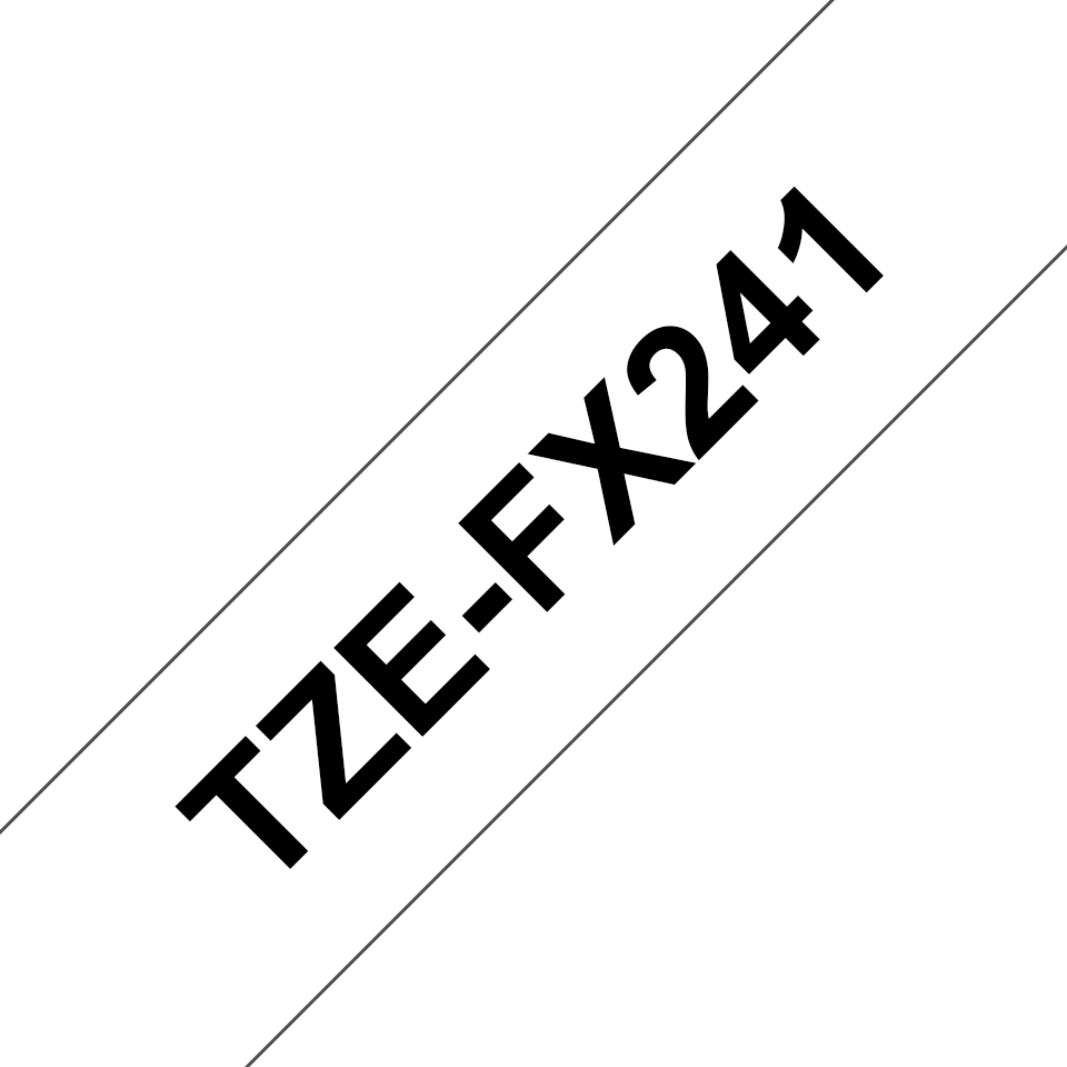 Photos - Office Paper Brother TZE-FX241 DirectLabel black on white Laminat 18mm x 8m for Bro TZE 