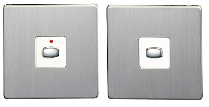 EnerGenie MIHO046 light switch Brushed steel, White