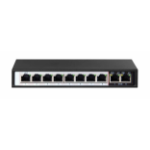 Extralink PoE Switch CERES 8x 100Mb/s PoE/PoE+, 2x RJ45 Uplink 100Mb/s, 96W