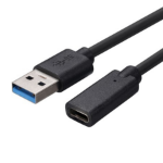 JLC K46 Type C (female) to USB (male) Cable - 1M - Black