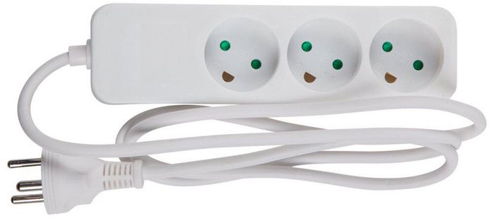 Microconnect MC-GRU0330DK power extension 3 m 3 AC outlet(s) Indoor White