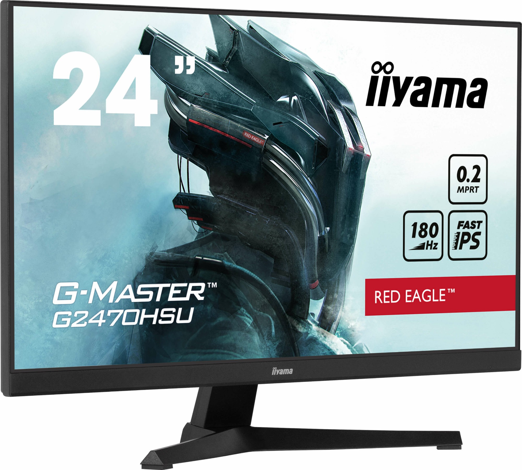 iiyama G-MASTER Unleash your full gaming potential with the Fast IPS G2470HSU Red Eagle