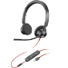POLY Blackwire 3325 Stereo USB-C Headset +3.5mm Plug +USB-C/A Adapter