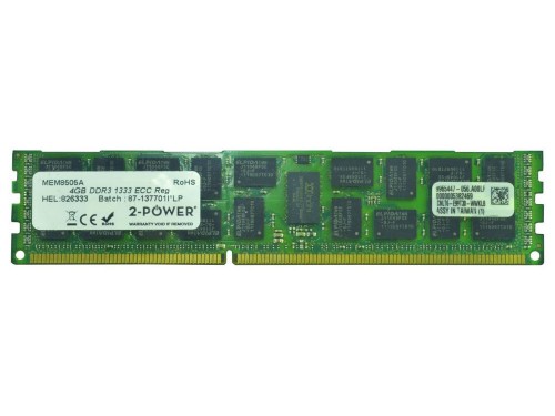 2-Power 4GB DDR3 1333MHz ECC RDIMM Memory - replaces IN3T4GRZBIX2