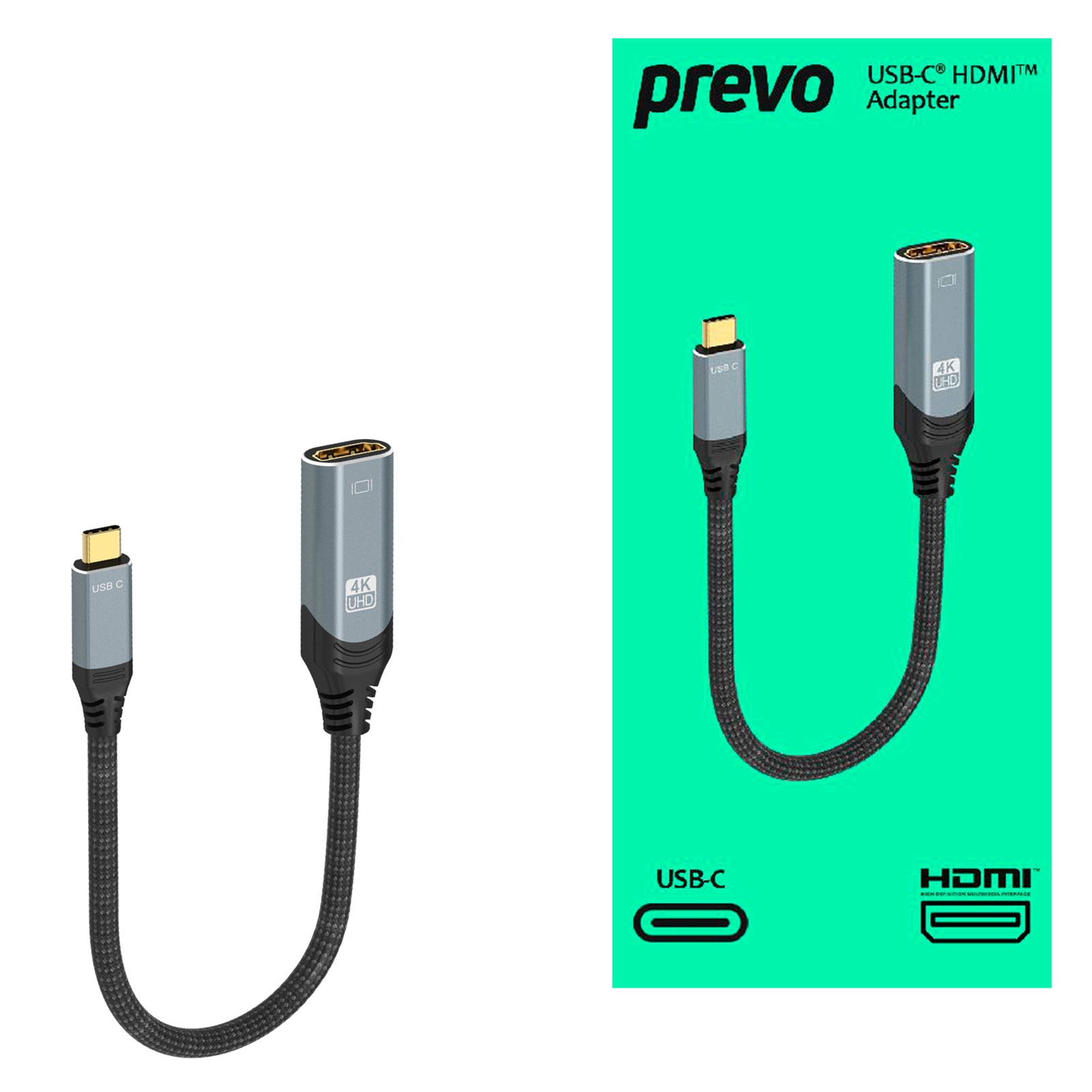 Image of PREVO USBC-HDMI-ADA video cable adapter 0.2 m USB Type-C HDMI Type...