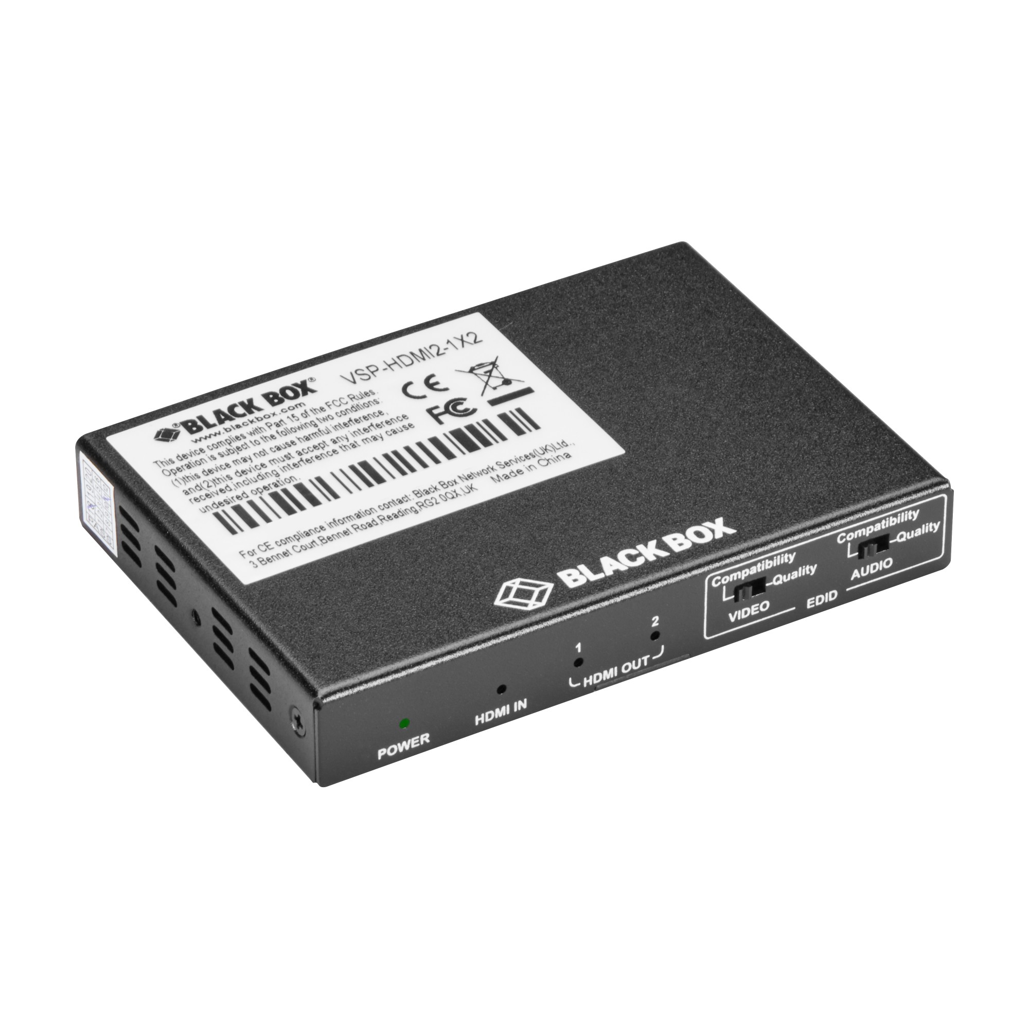 Black Box VSP-HDMI2-1X2 Video Splitter HDMI 2x HDMI