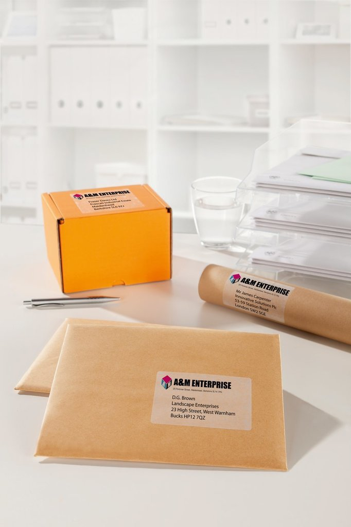 Avery L7567-25 self-adhesive label Rounded rectangle Permanent Transparent 25 pc(s)