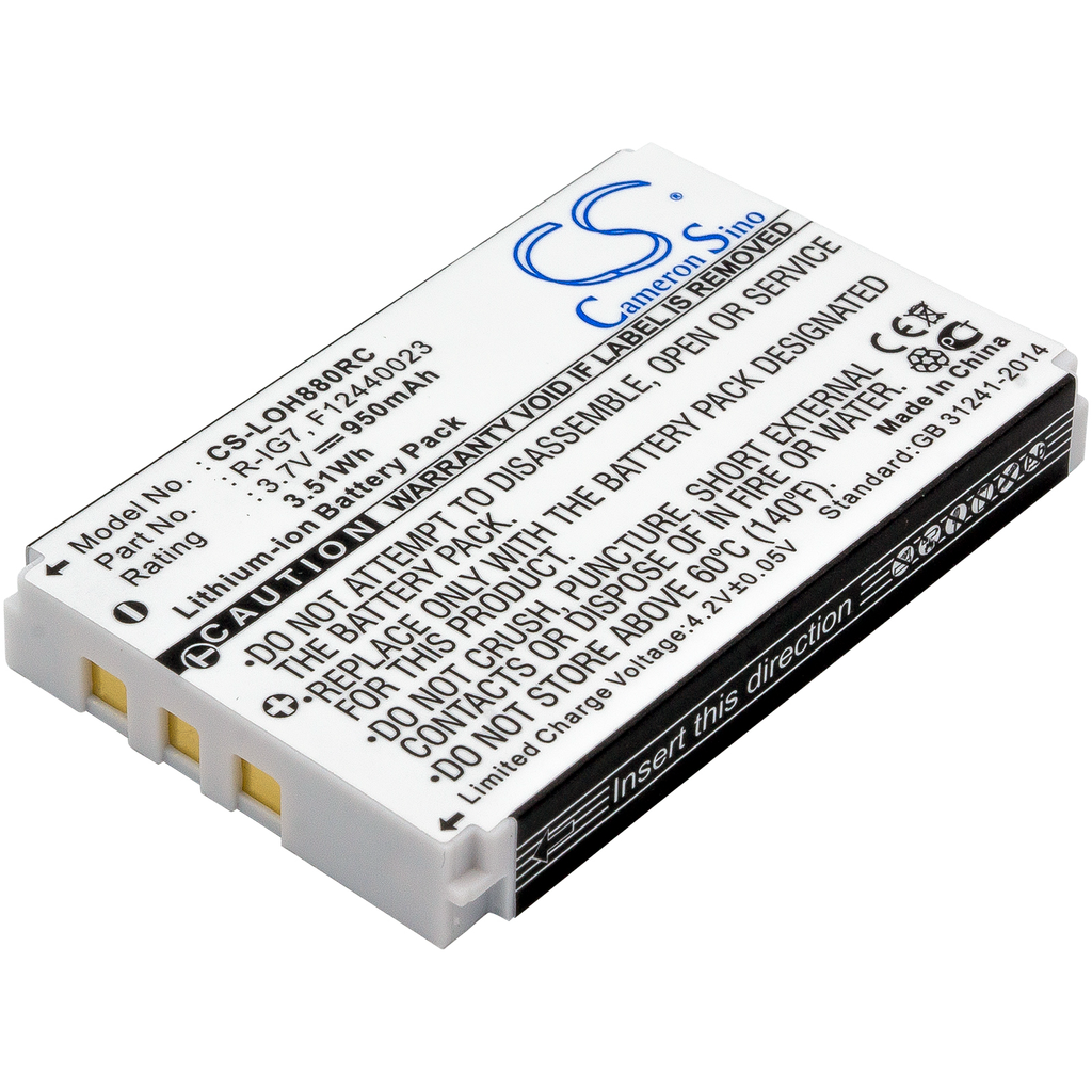 CS-LOH880RC NONAME Battery for Battery for Logitech Harmony One Remote Control etc. 950mAh, 3.7V