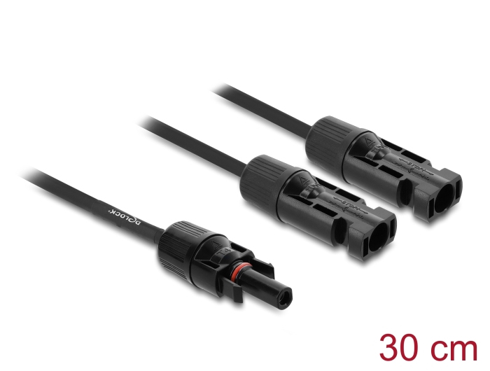 EU Product - DL4 Solar Splitter Kabel 2xST > 1xBU 30cm schwarz thumbnail