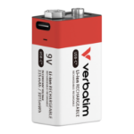 Verbatim 9V USB-C Rechargeable Battery (Pack of 1)
