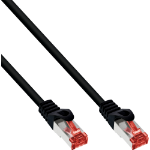 InLine Patch Cable S/FTP PiMF Cat.6 250MHz copper halogen free black 15m