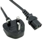 Opengear 440015 power cable Black 1.8 m BS 1363 IEC C13