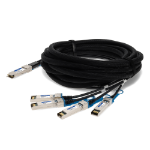 AddOn Networks ADD-QDESJU-PDAC2M InfiniBand/fibre optic cable 2 m QSFP+ 4x SFP+ Black, Silver