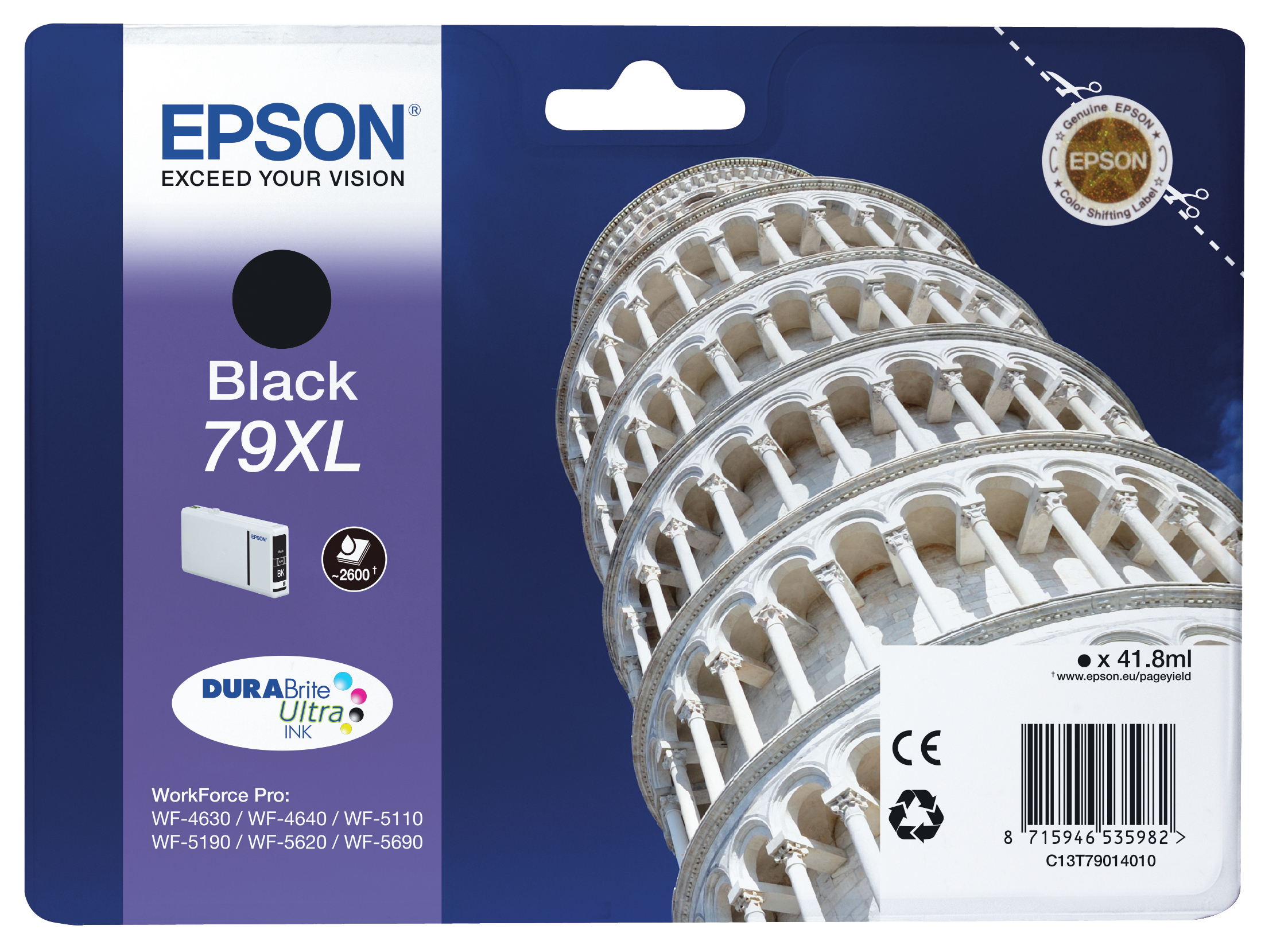 Image of Epson C13T79014010/79XL Ink cartridge black high-capacity, 2.6K...
