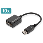 Digitus AK-990904-002-S video kabel adapter 0,15 m DisplayPort VGA (D-Sub) Zwart
