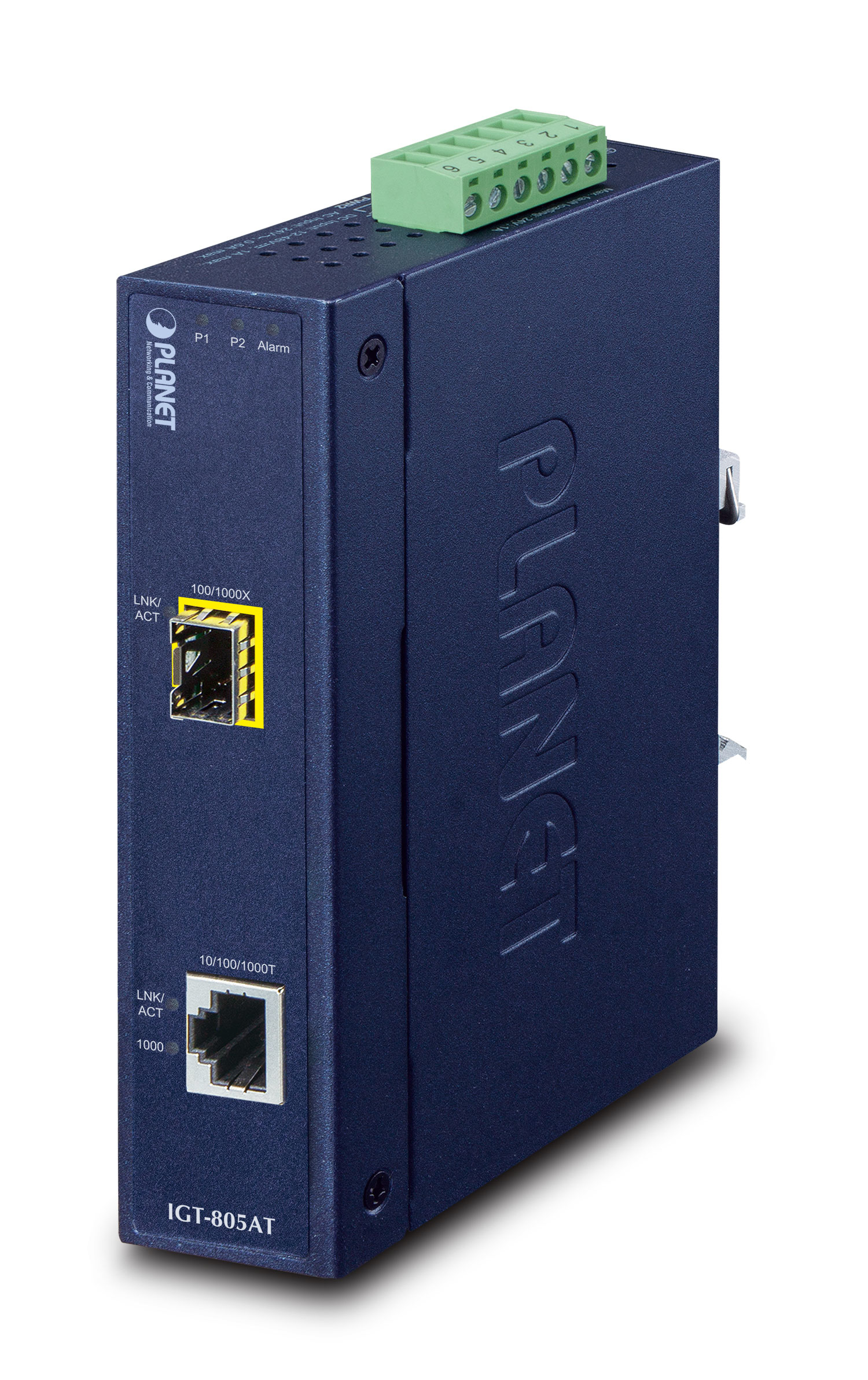 Image of PLANET IGT-805AT network media converter 1000 Mbit/s Blue