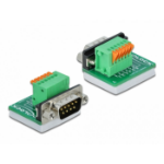 DeLOCK D-Sub 9 male to Terminal Block with Push Button vertical